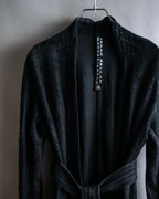 "ISAAC SELLAM" Cut-off design belted leather jacket