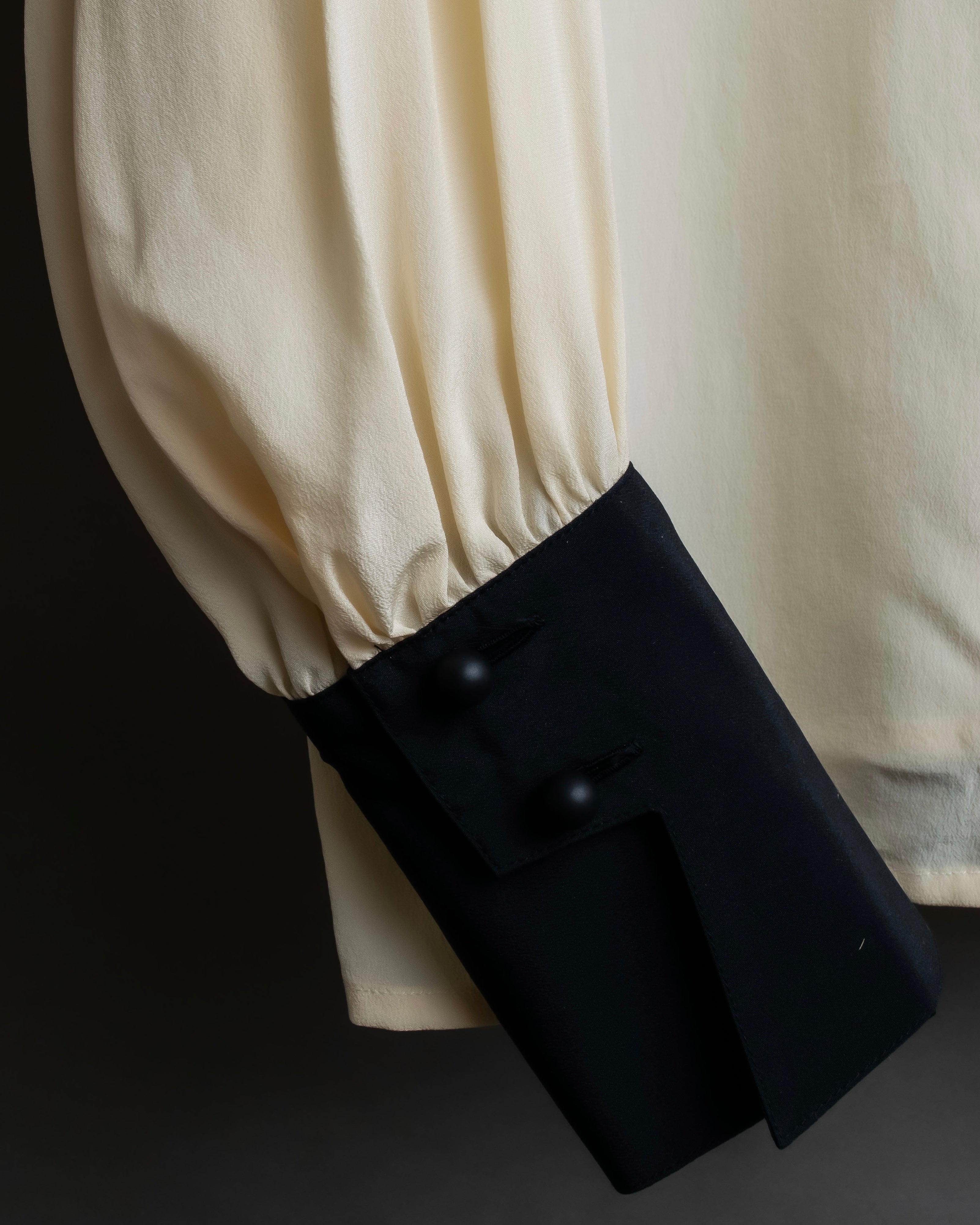 "Christian Dior" 100% silk emblem engraved cleric shirt