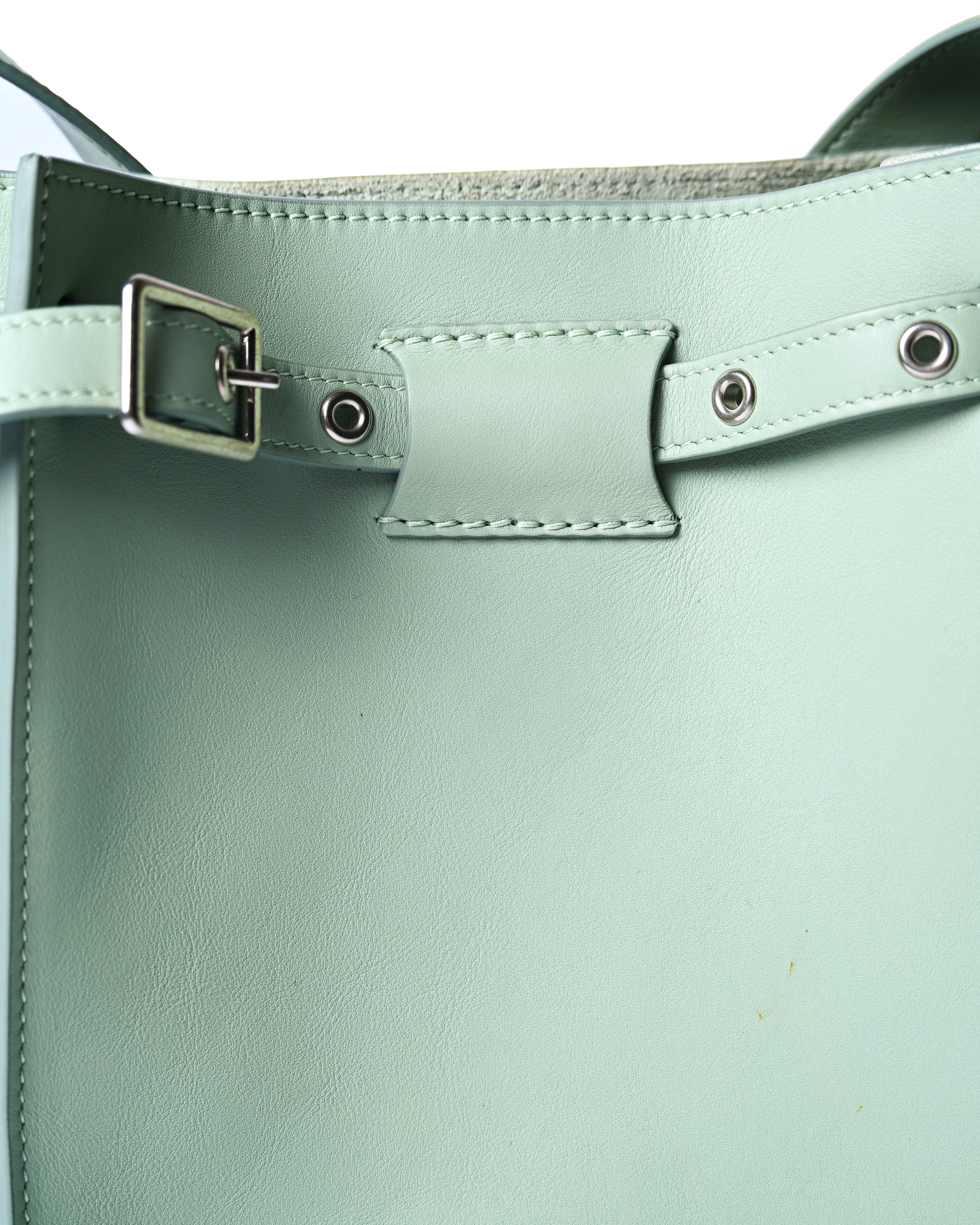 CÉLINE by Phoebe Philo/ “Big Bag Bucket” One Shoulder Bag Pale Green