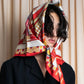 "HERMES" Carre 90 volt et pirouette silk scarf