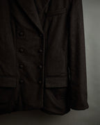 "FENDI" Double-breasted heavy duty wool flannel jacket