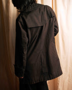 "BURBERRY" Subdued tone military detail mid-length trench coat