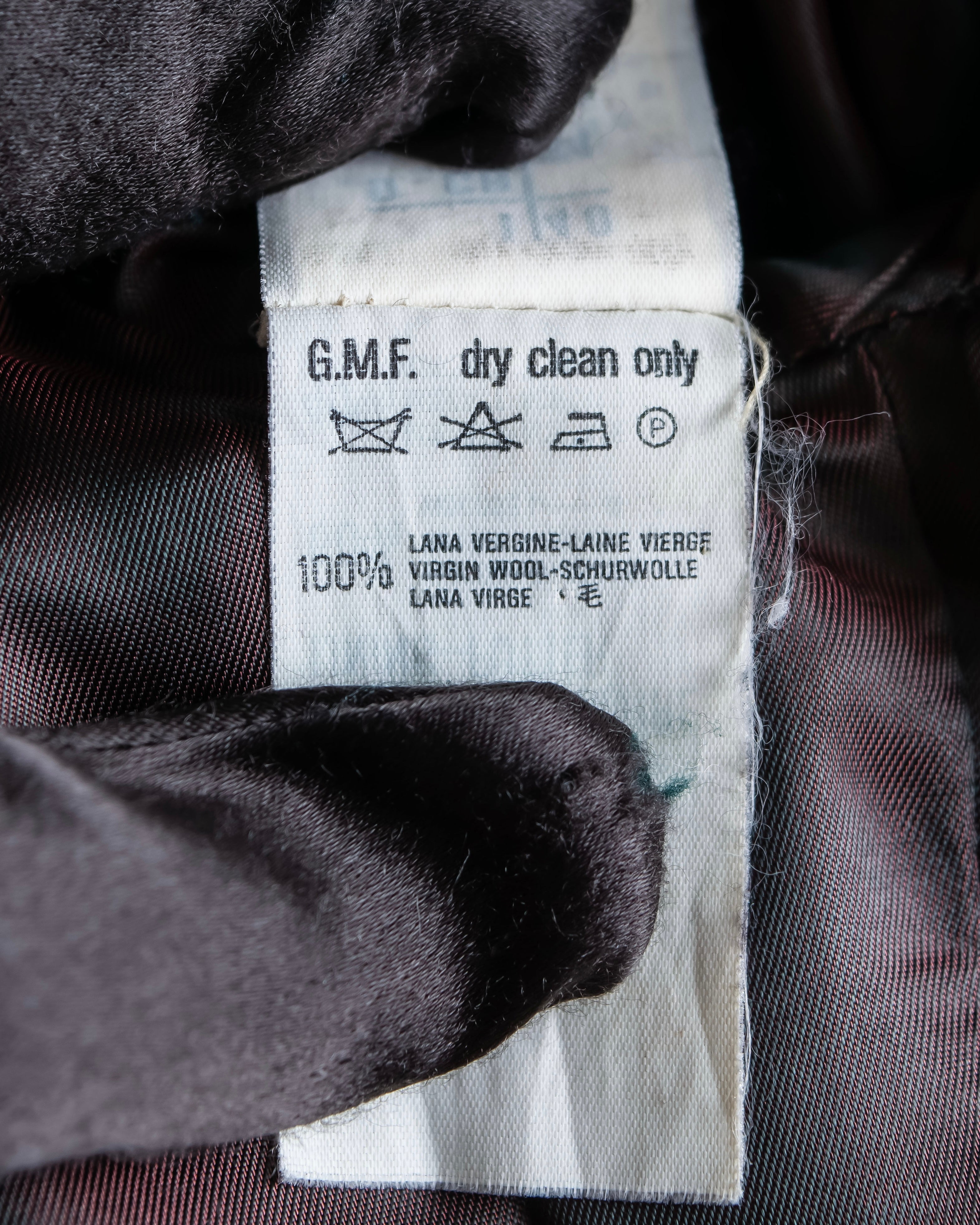 "GIANFRANCO FERRE" Striped peak lapel 1 button tailored jacket