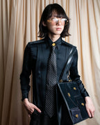 "GUCCI" G motif pattern silk necktie