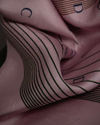 "Christian Dior" Typography logo geometric motif silk scarf