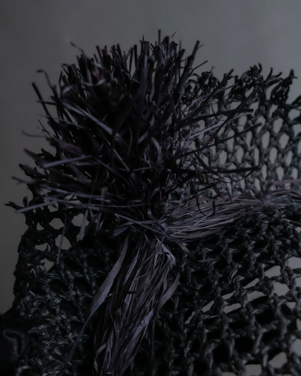 "Christian Dior" Raffia ribbon design paper fiber hat