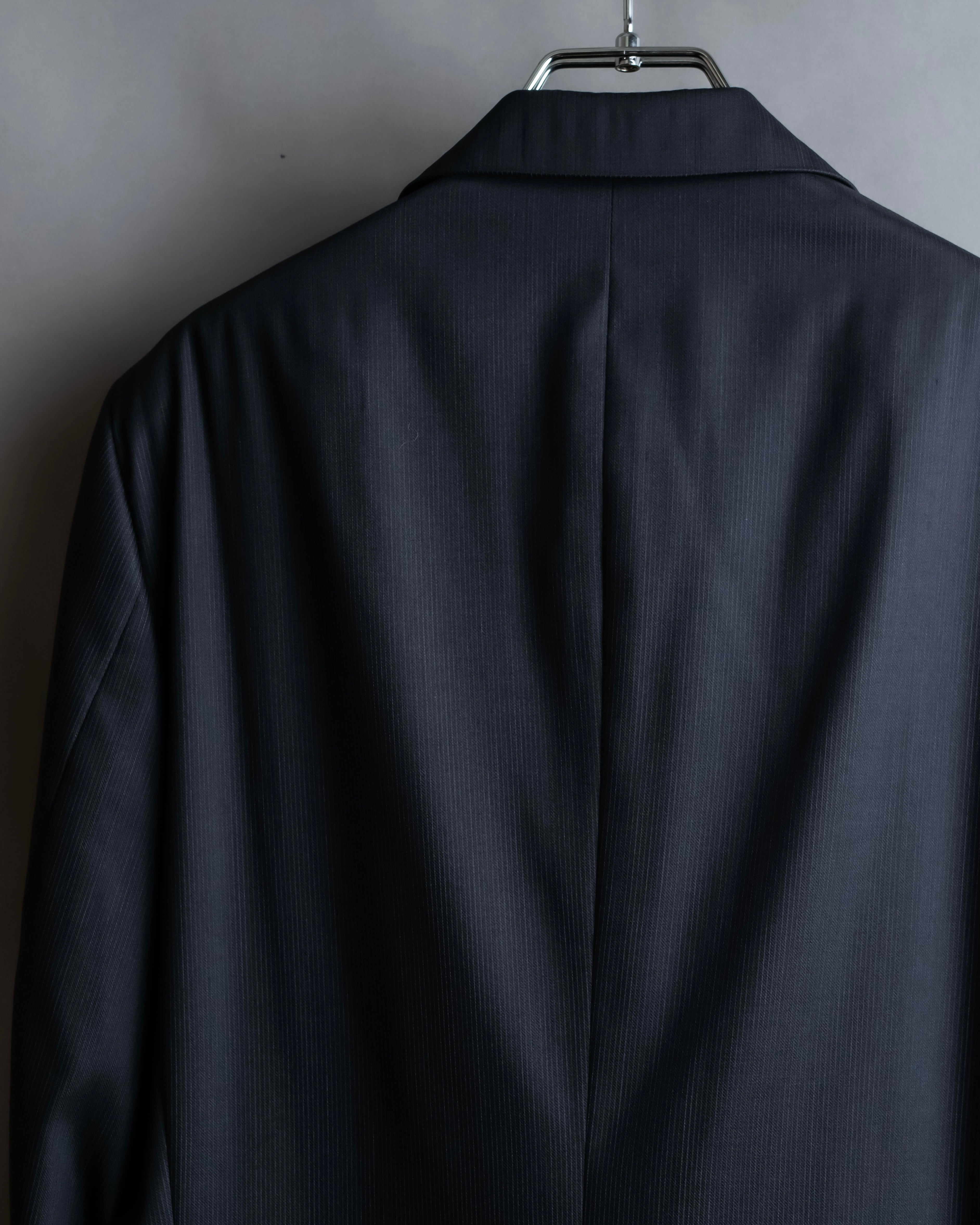 "JIL SANDER" Oversized tailored jacket＆tapered slacks shadow stripe pattern set up