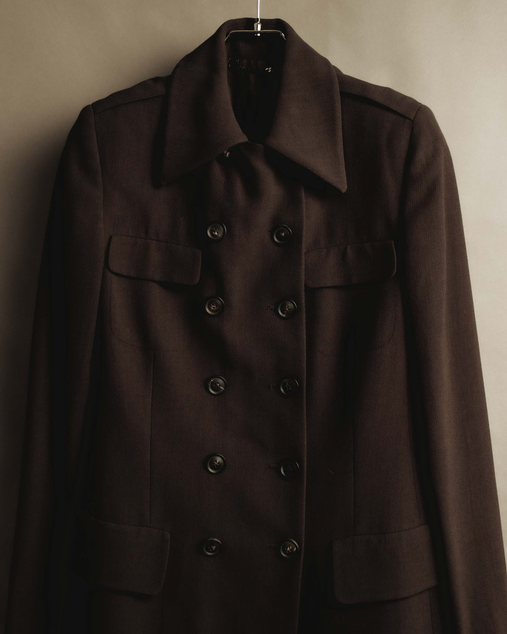 "GUCCI" 90's Classically tailored double-breasted coat