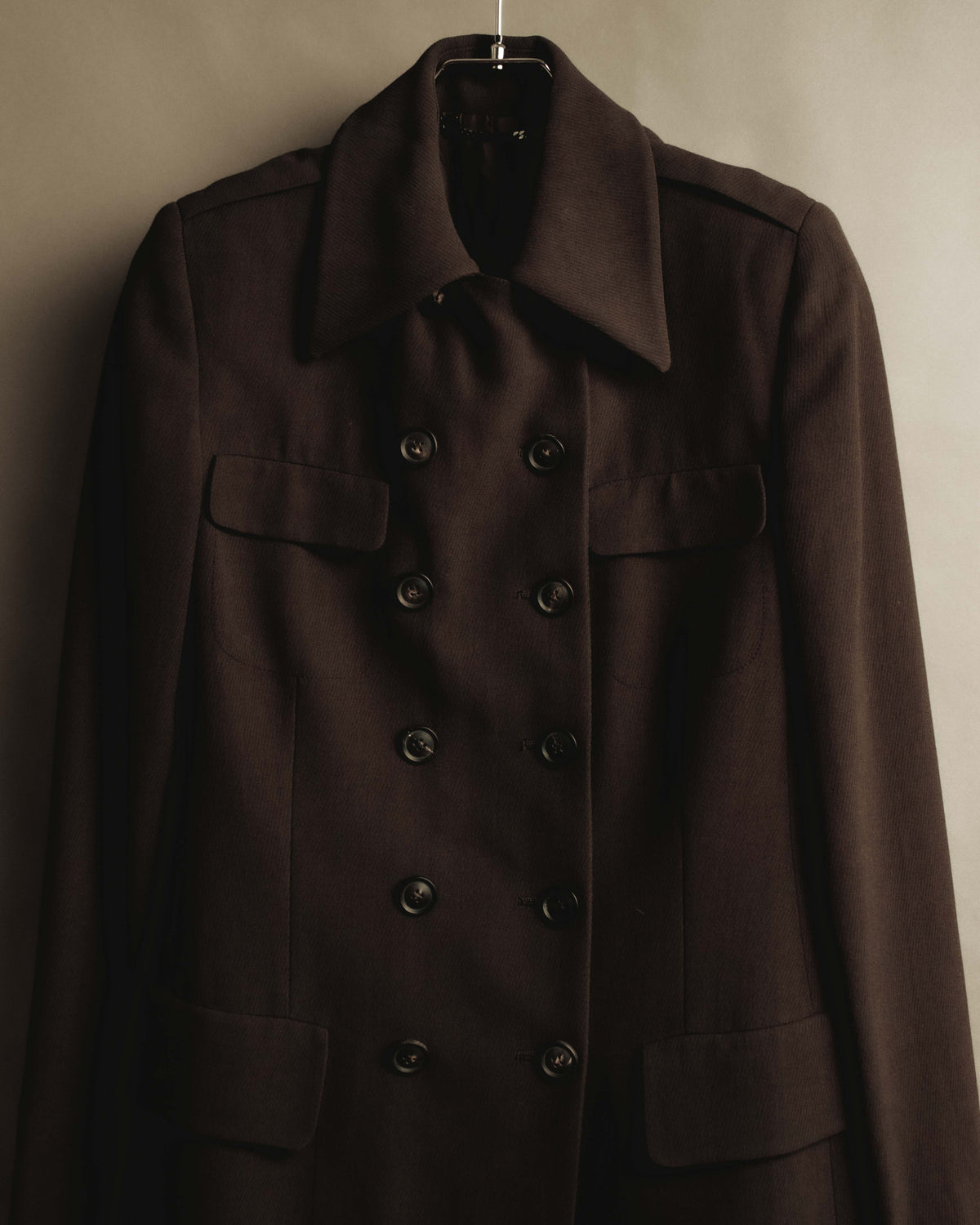 "GUCCI" 90's Classically tailored double-breasted coat