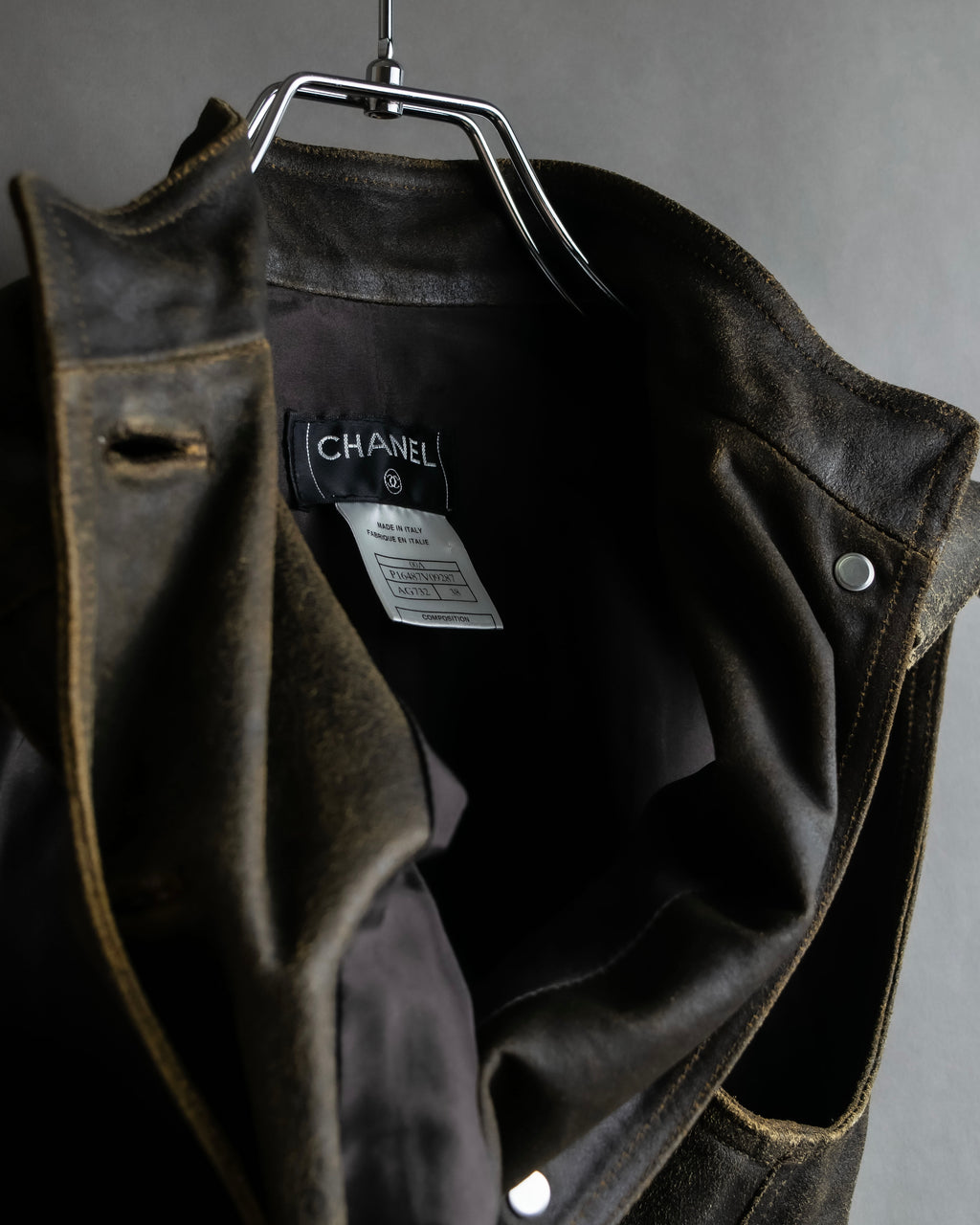 "CHANEL" 2000AW Karl Lagerfeld period calf leather vest