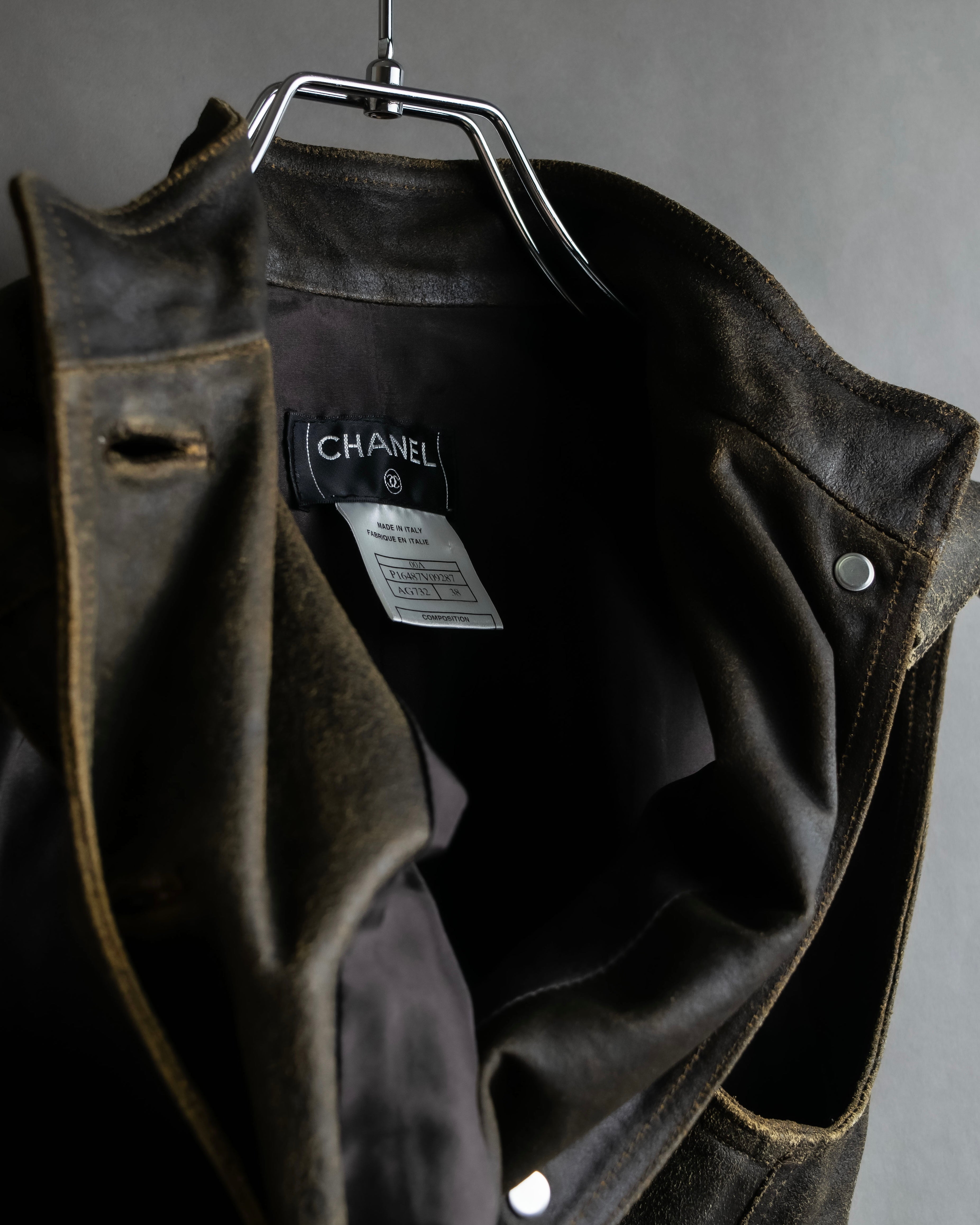 "CHANEL" 2000AW Karl Lagerfeld period calf leather vest