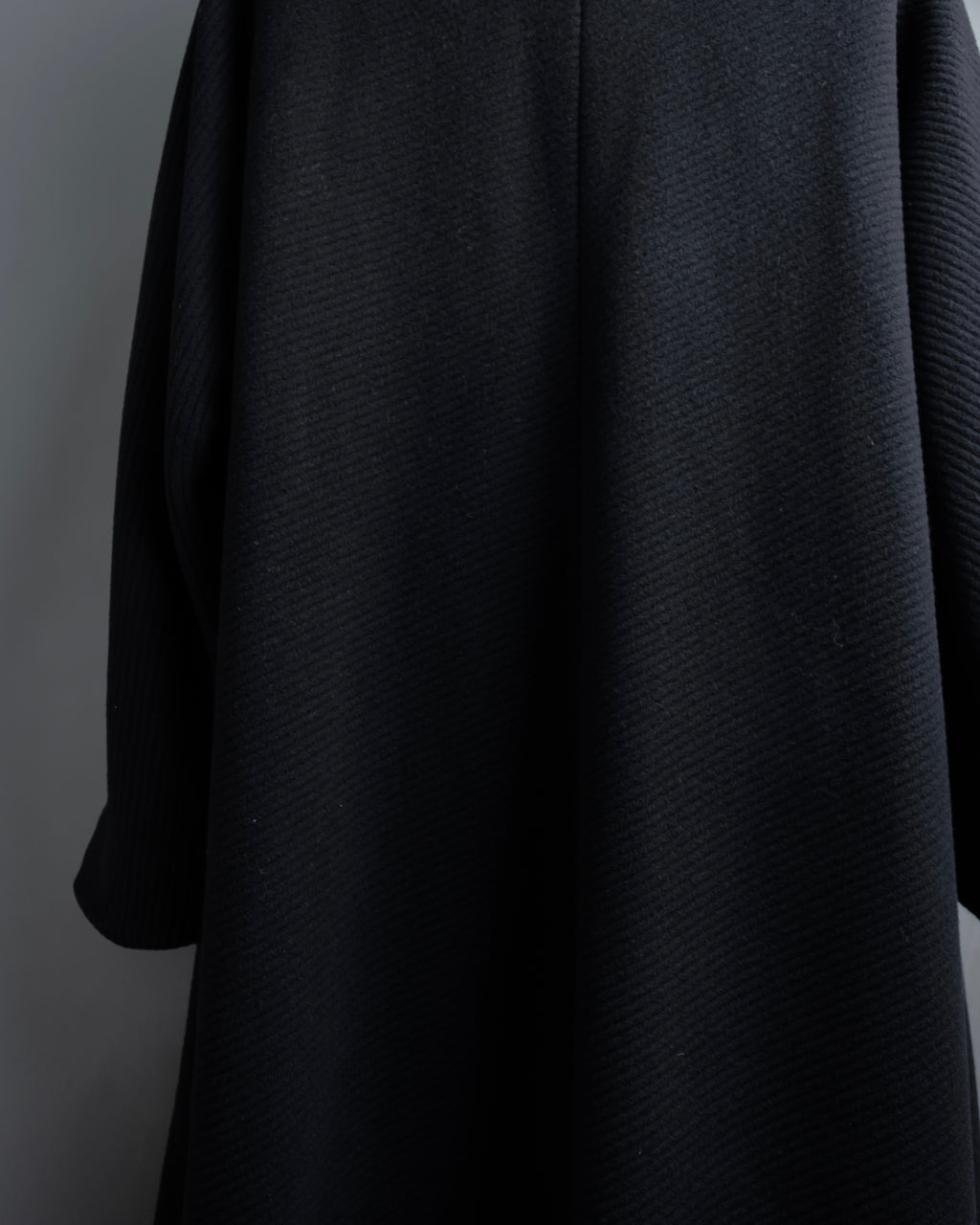 "Valentino Garavani"Shawl collar A-line silhouette long coat