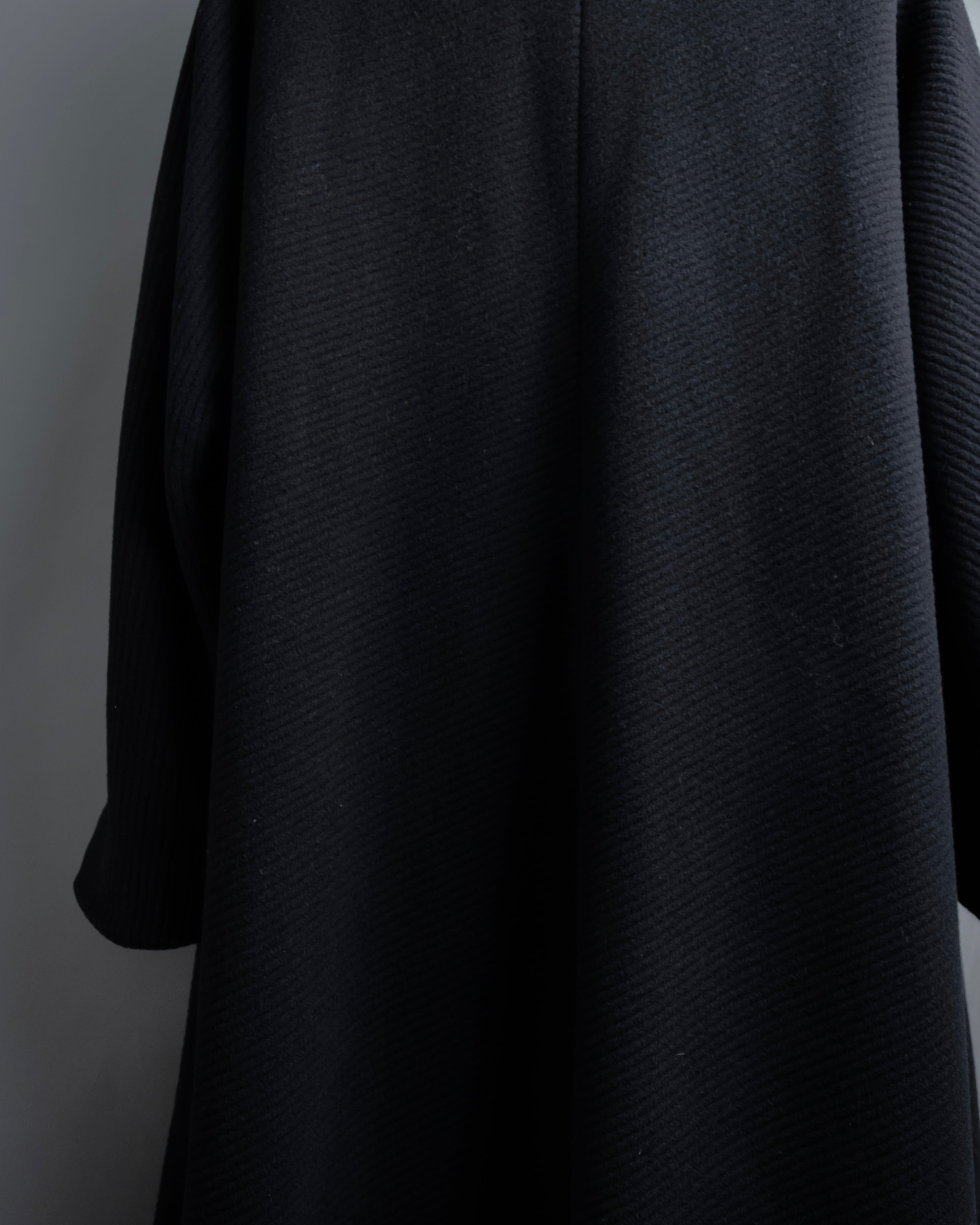 "Valentino Garavani"Shawl collar A-line silhouette long coat