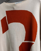 "Salvatore Ferragamo" 2 numbering graphic design intarsia knit