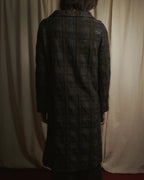 Abrigo de mezcla de lana con cuadros texturizados de los años 90-00 de "MARNI"