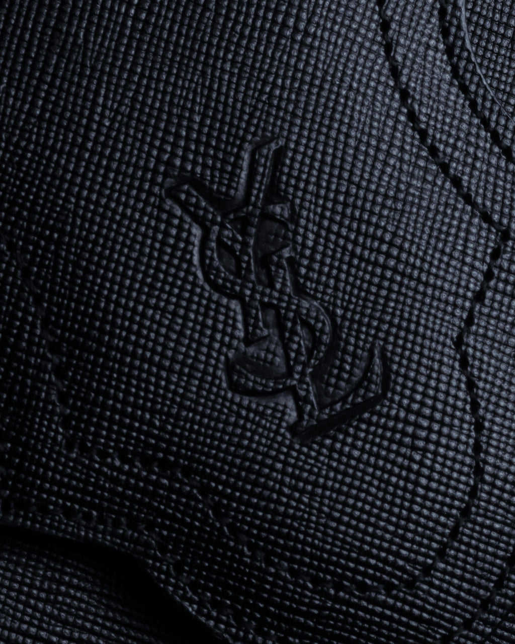 "YVES SAINT LAURENT" Cassandra logo engraved flap design leather bag