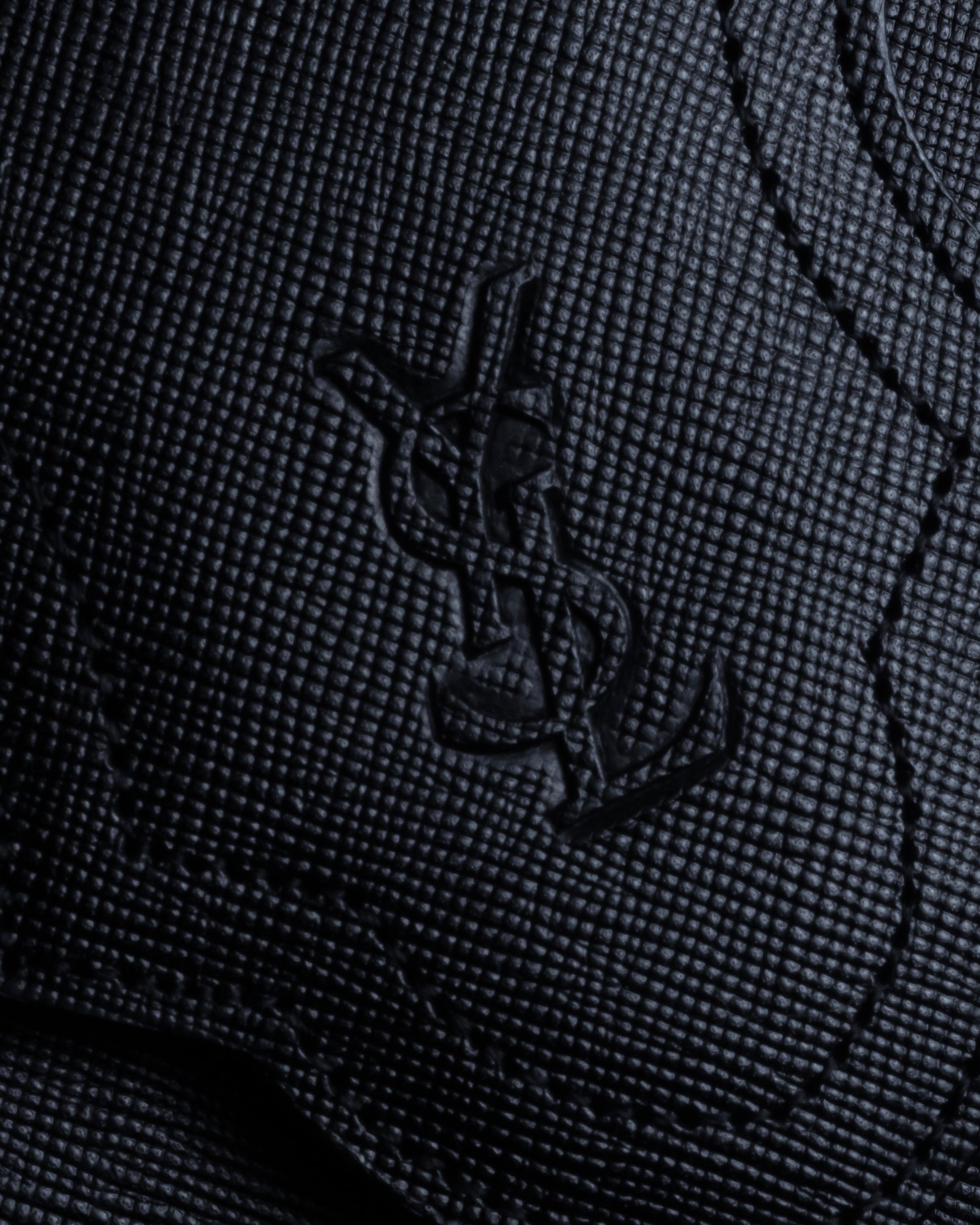 "YVES SAINT LAURENT" Cassandra logo engraved flap design leather bag