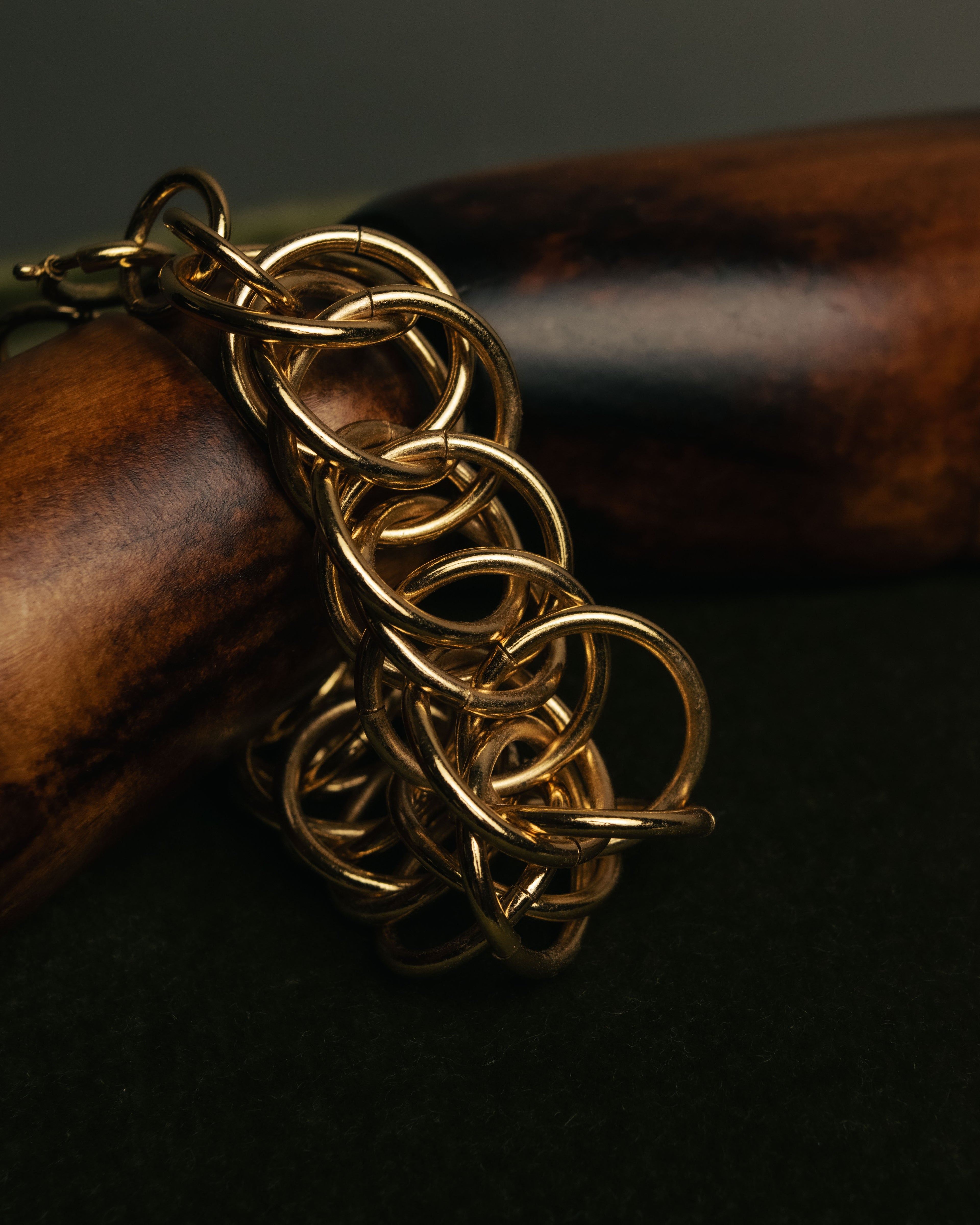 “LOEWE” 90’s-00’s gold ring chain bracelet