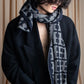 "HERMES" H pattern monotone color long stole