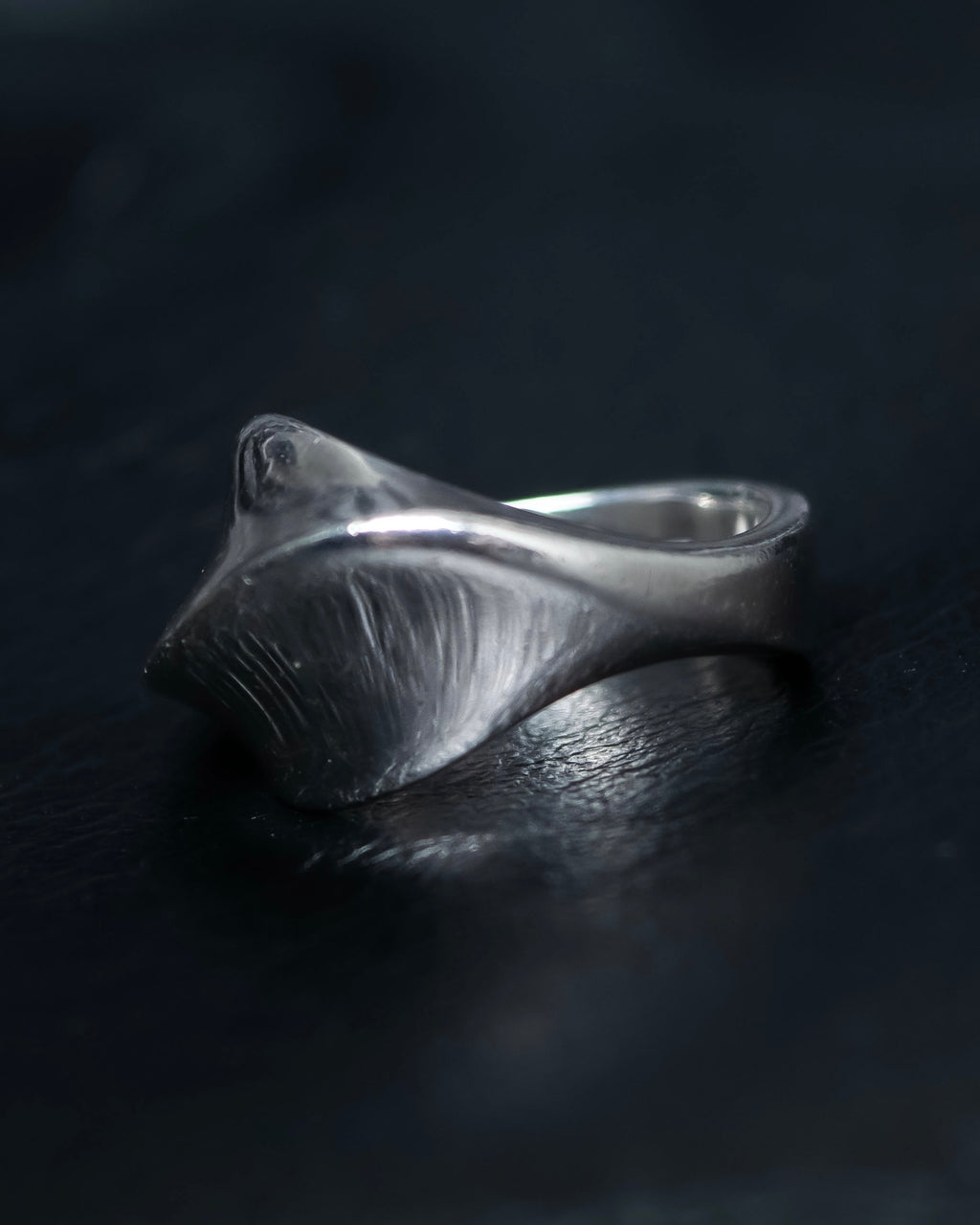 “Georg Jensen” Twisted shape silver ring