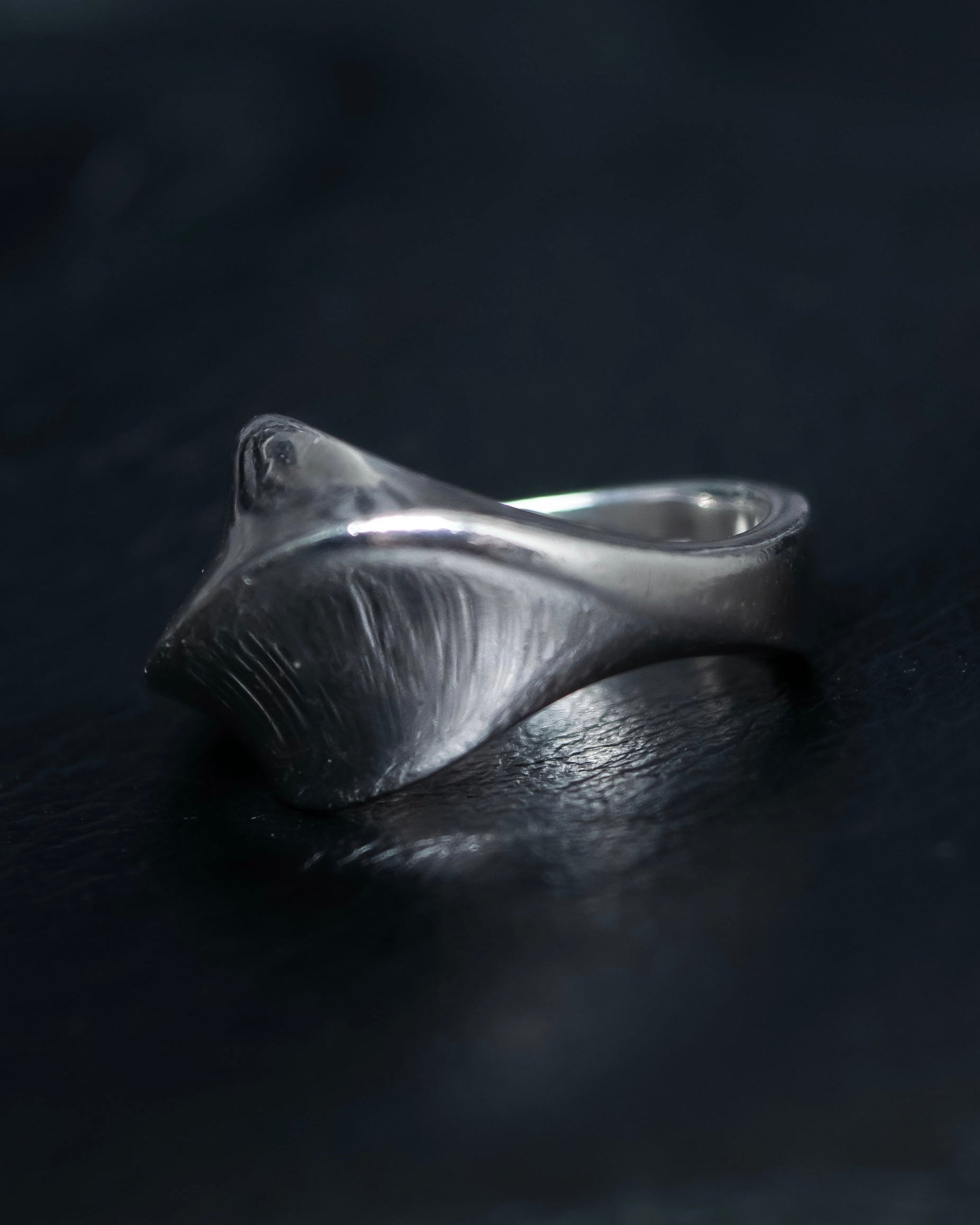“Georg Jensen” Twisted shape silver ring
