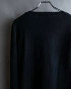 "DOLCE & GABBANA" Lace layered design V-neck knit