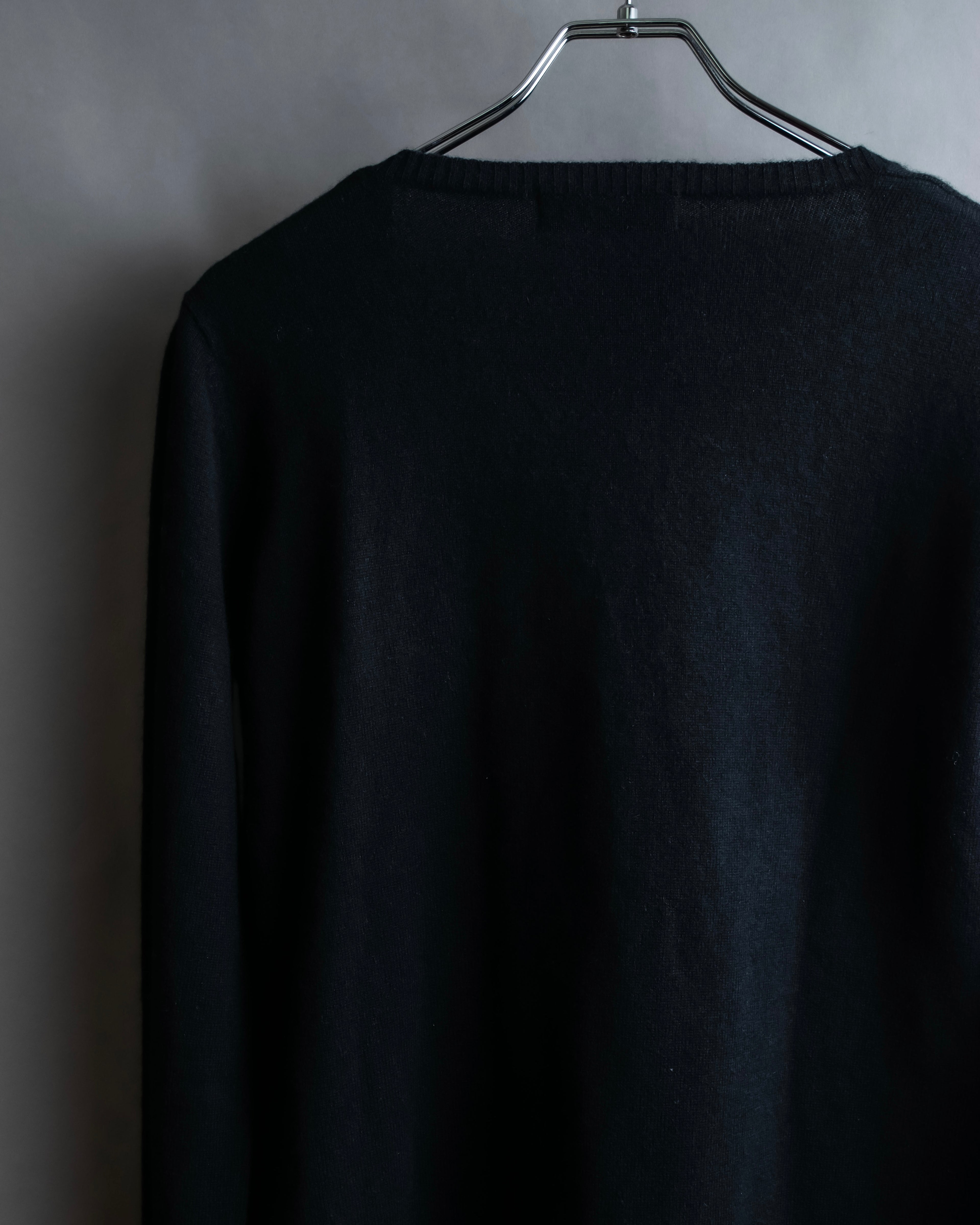 "DOLCE & GABBANA" Lace layered design V-neck knit