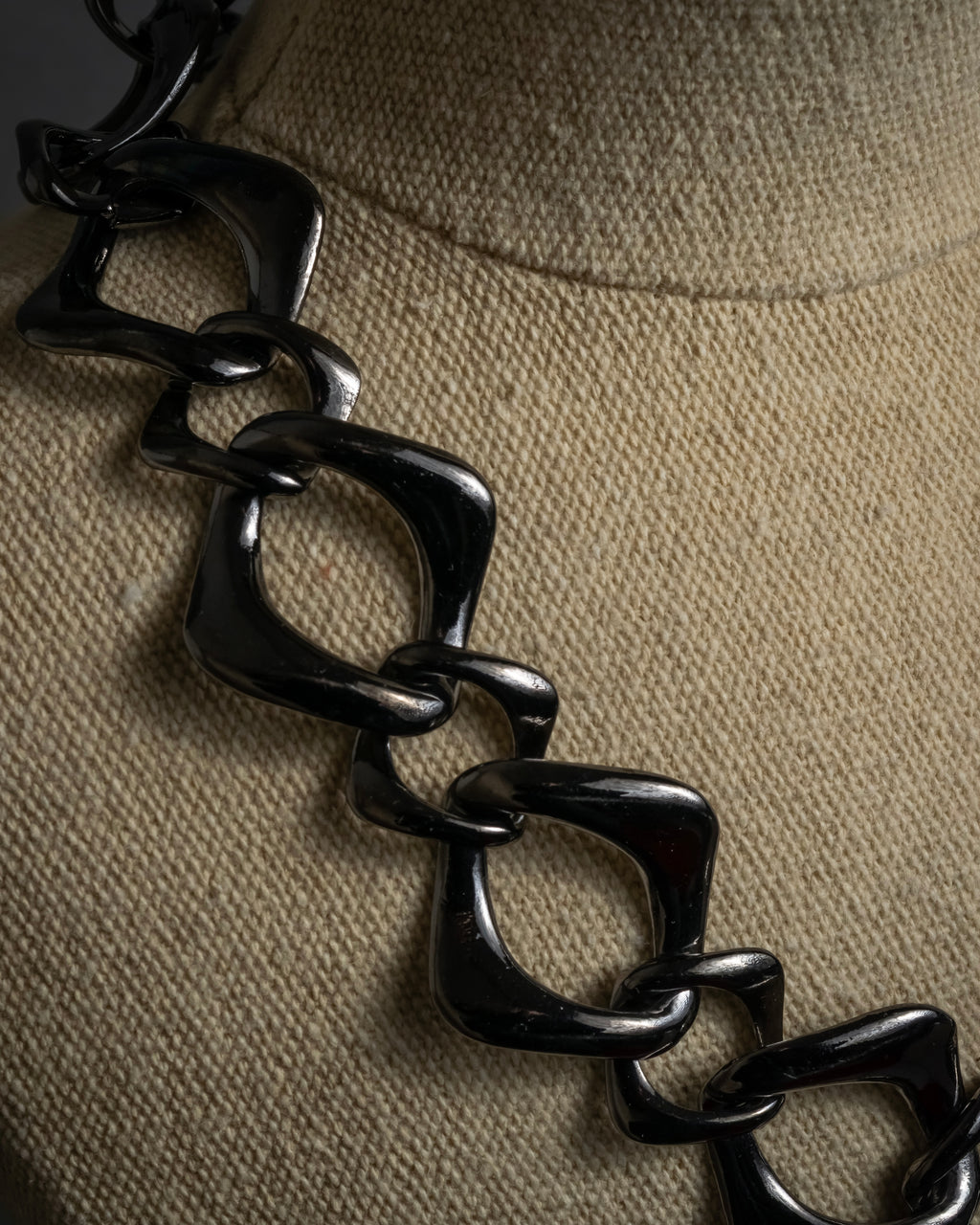 "YVES SAINT LAURENT" Sculptural link chain necklace