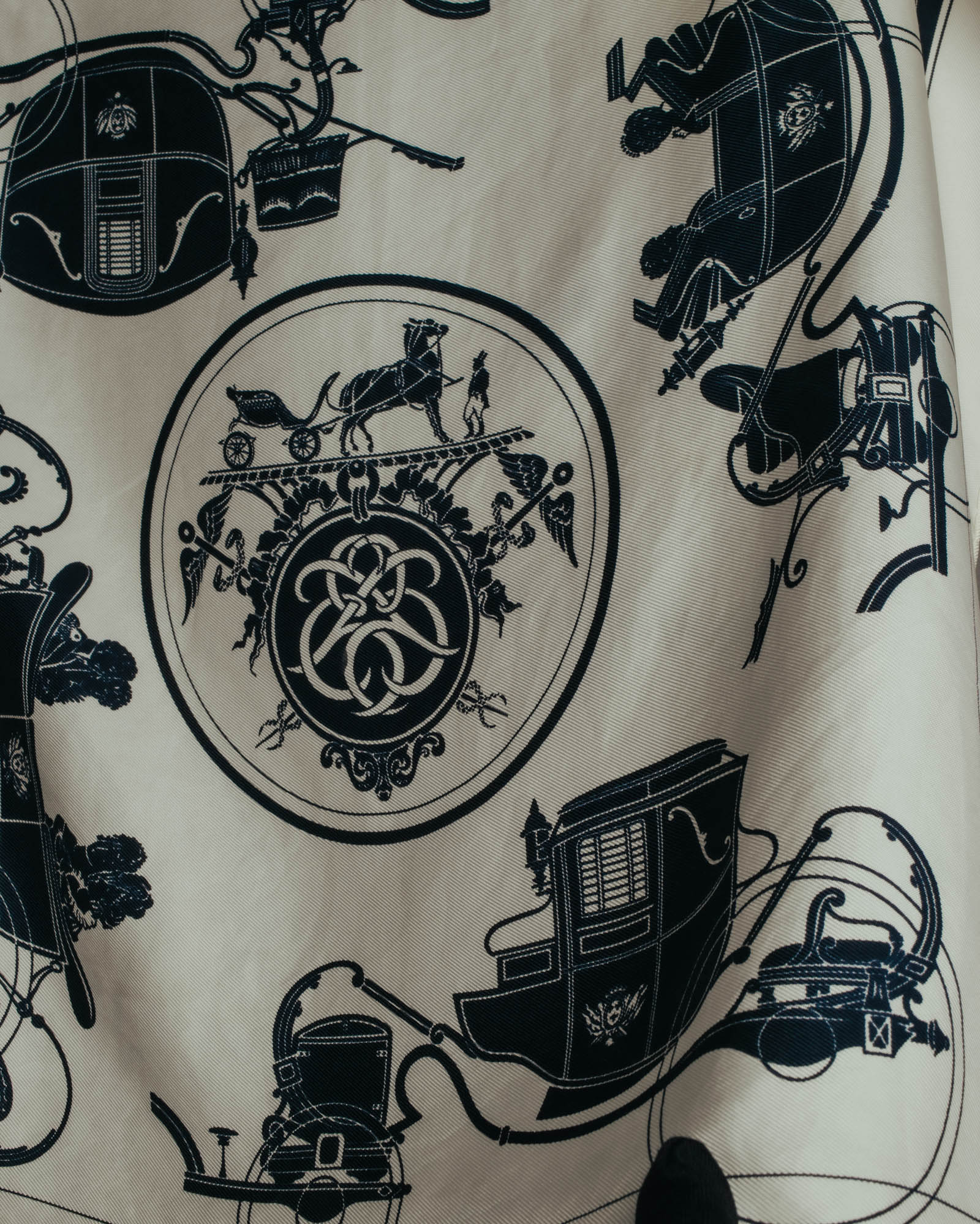 "Hermès" Classic ex libris silk scarf