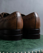 "KATHARINE HAMNETT" Perforated square toe lace-up leather shoes