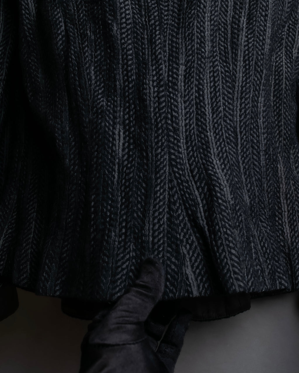 "ARMANI COLLEZIONI" Satin switch design knit tailored jacket
