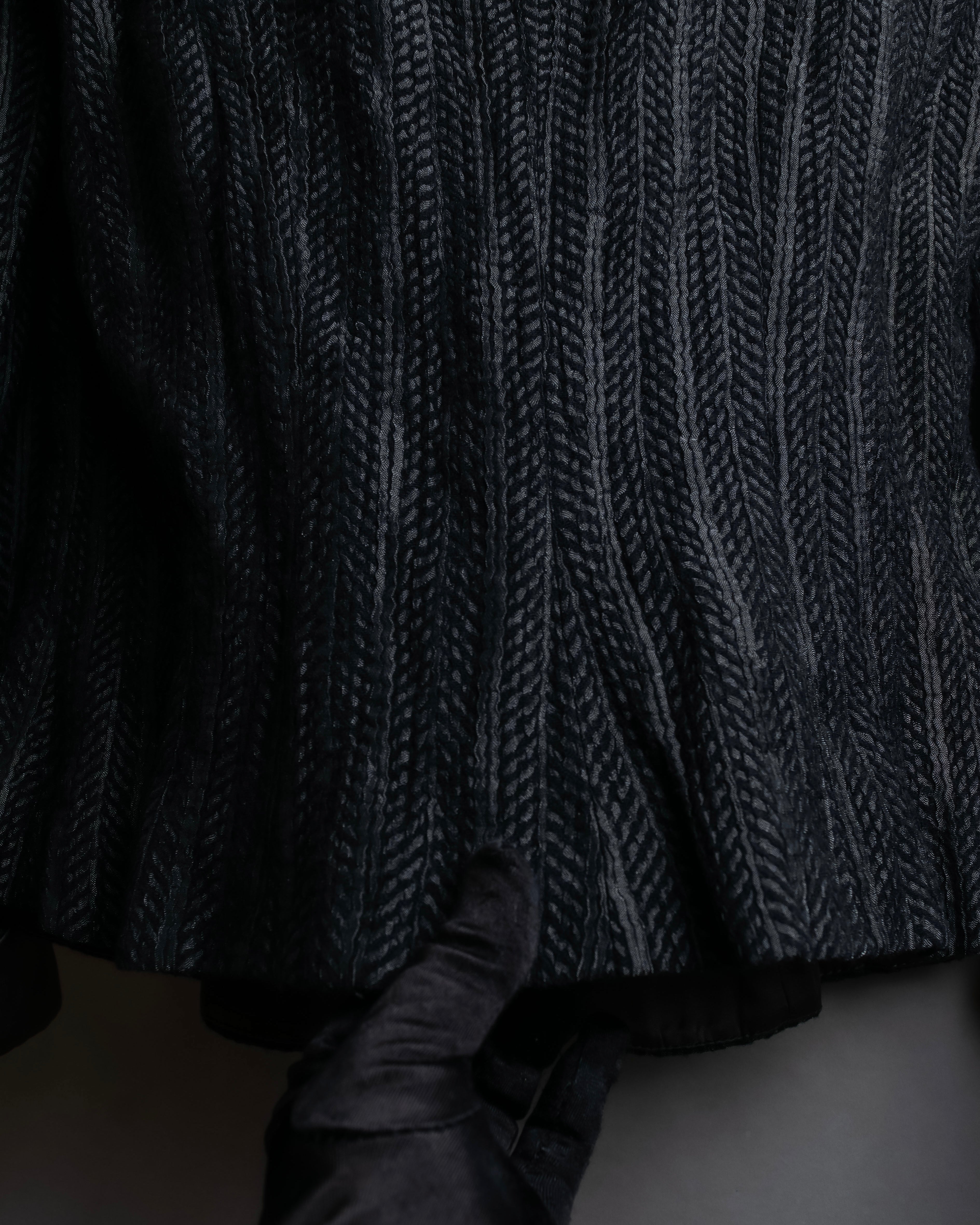 "ARMANI COLLEZIONI" Satin switch design knit tailored jacket