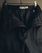 "Christian Dior" 20's Sheer striped silk cotton wide-leg trousers