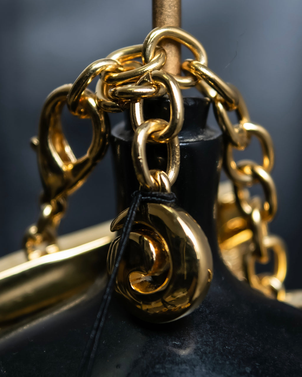 "GIVENCHY" 7 strand accordion chain choker necklace