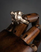 “DIOR” 2010’s Tiger and flower sculptural ring