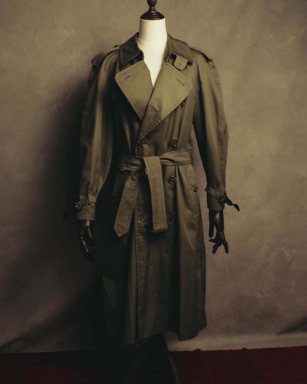“Burberrys” 80’s Heritage check long trench coat