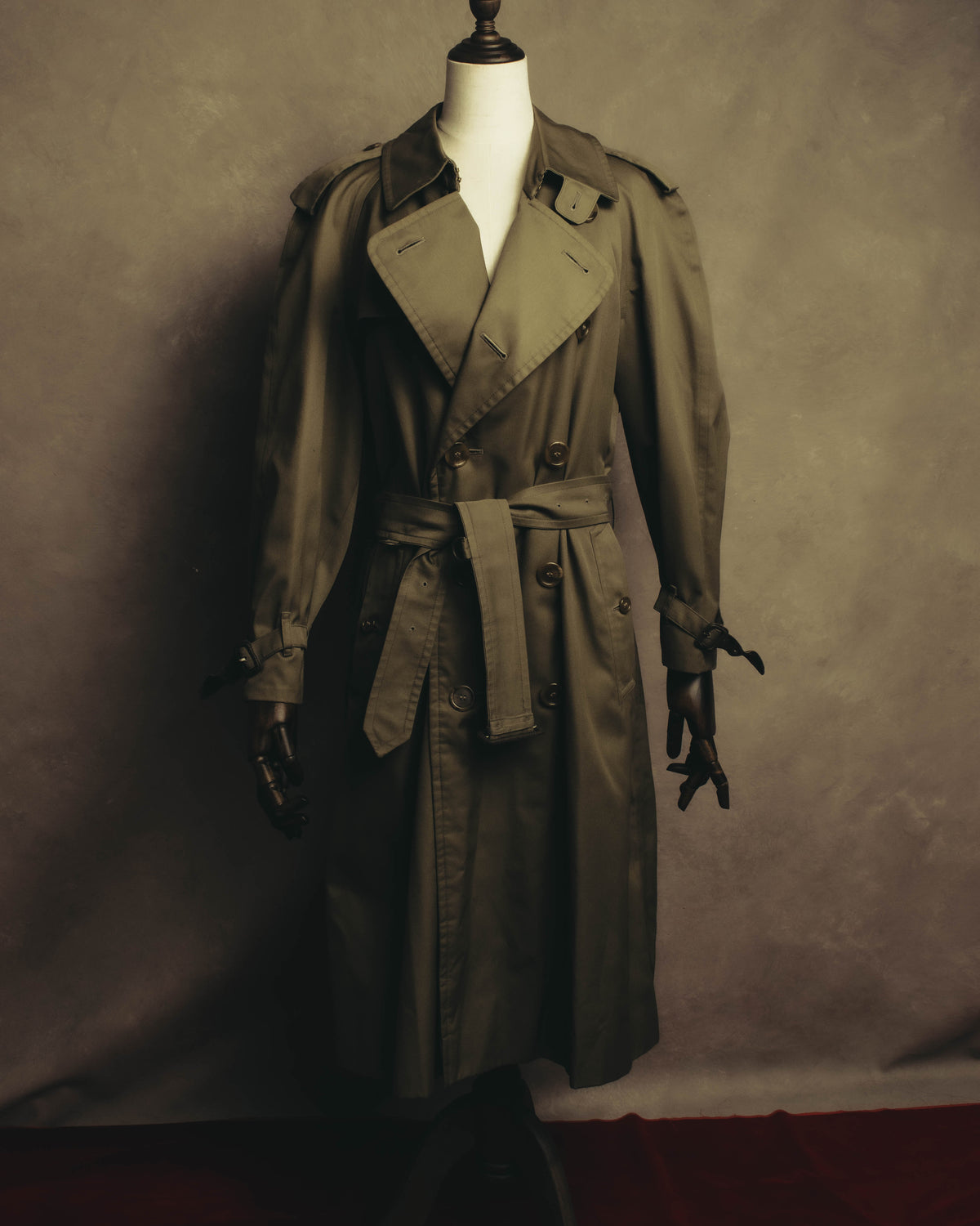 “Burberrys” 80’s Heritage check long trench coat