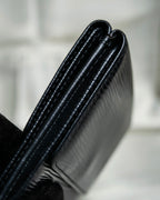 "Louis Vuitton" Horizontal Stripe Compact Leather Wallet