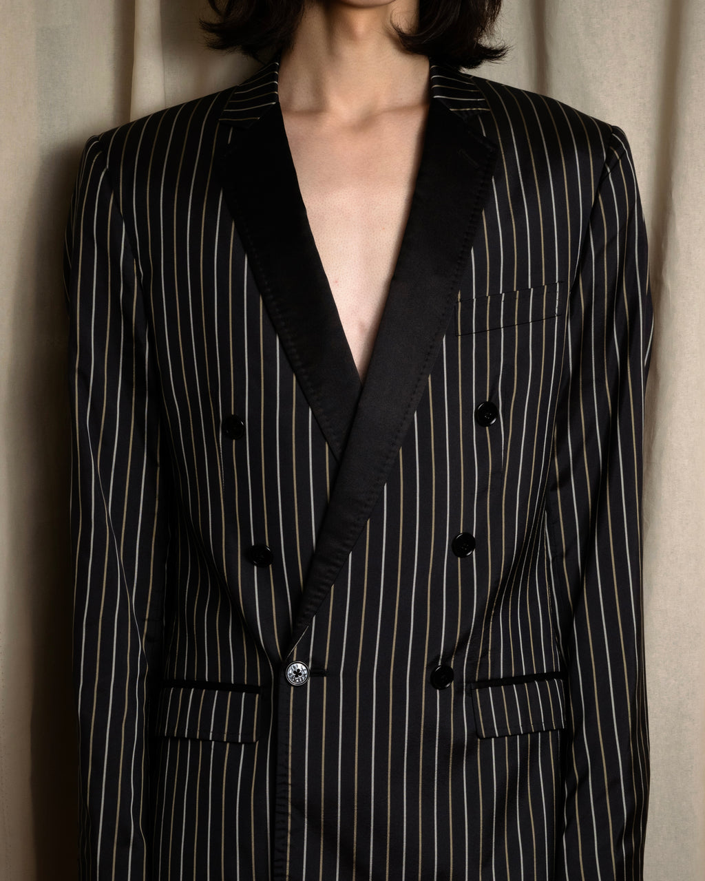 "Dolce & Gabbana" Silk design double-breasted tailored jacker