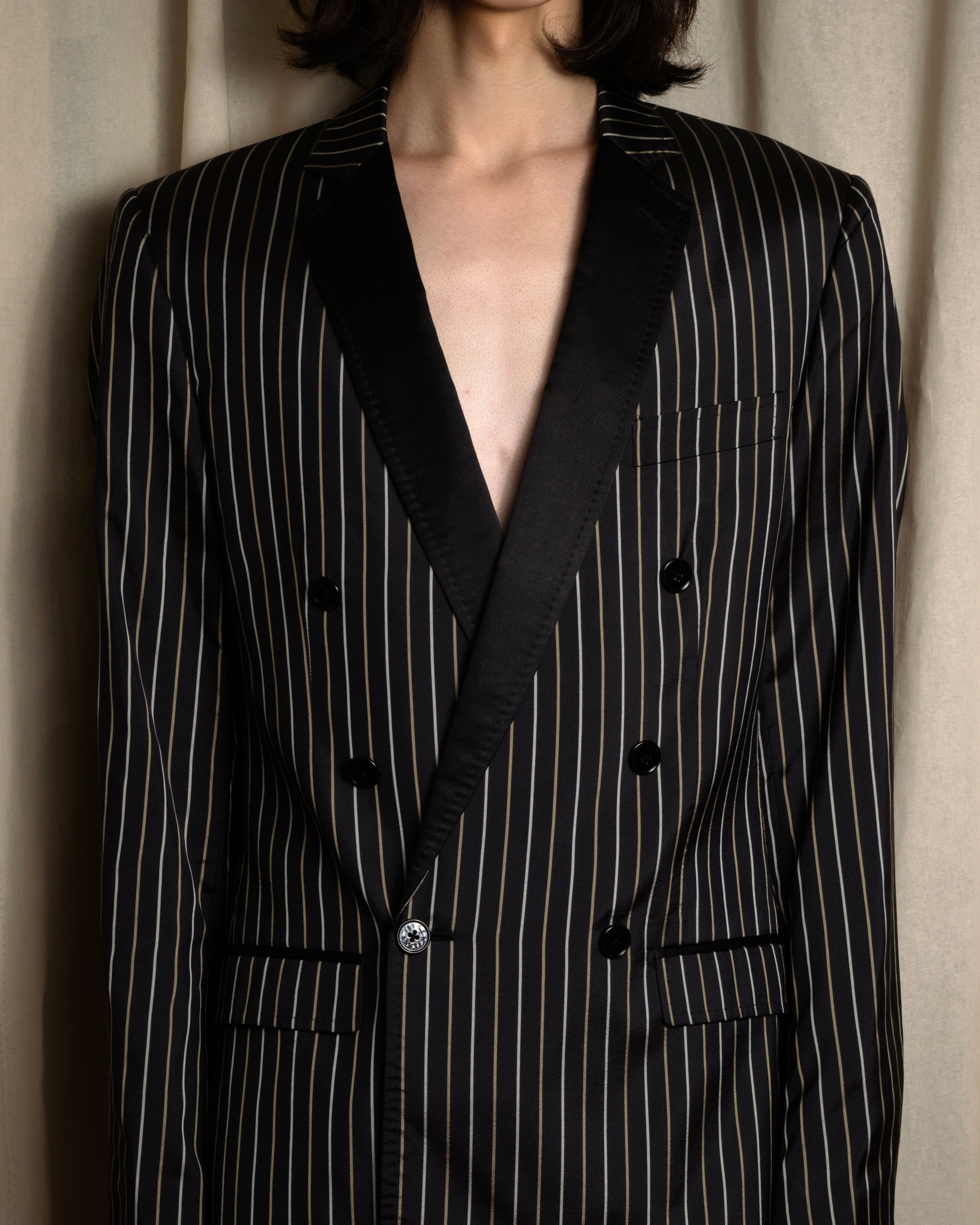 "Dolce & Gabbana" Silk design double-breasted tailored jacker
