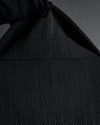 "Max Mara" 90’s-00’s Minimal fly-front stretch sten collar jacket