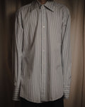 "GUCCI" Striped spread collar shirt with contrast cuffs