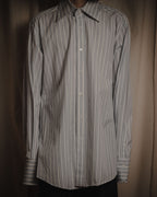 "GUCCI" Striped spread collar shirt with contrast cuffs
