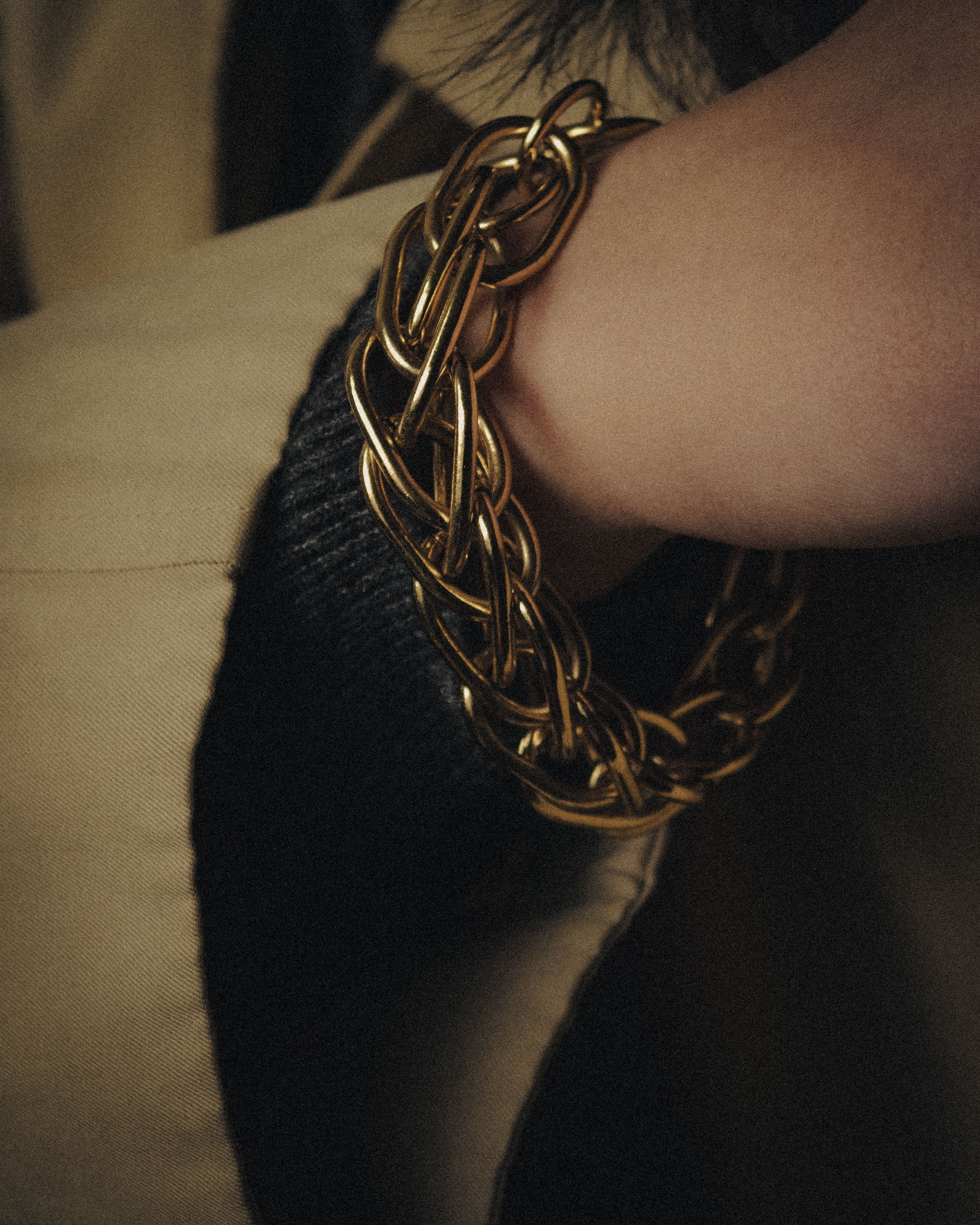 SPECIAL– “LOEWE” 80's-90's Interwoven chain bracelet – MOOD