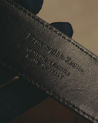 "Ermenegildo Zegna" 90's–00's brown suede leather belt
