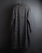 "BURBERRYS" British tweed fly front stand collar coat