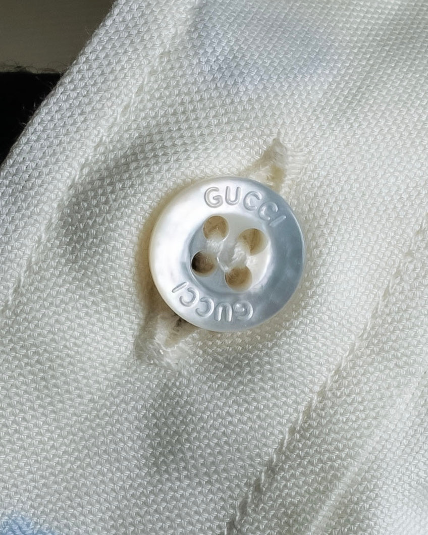 "GUCCI" Iconic embroidered pattern cotton shirt