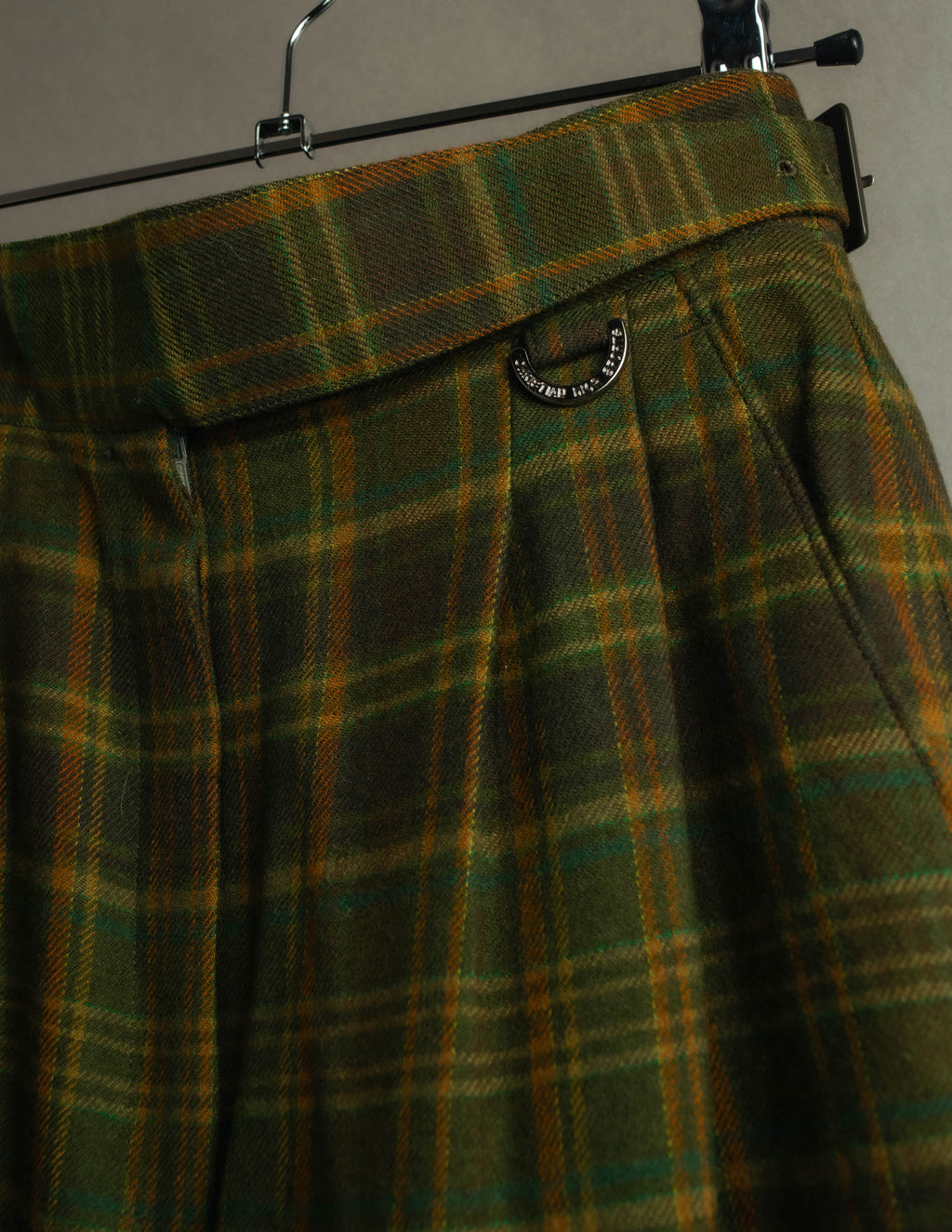 "Christian Dior" 80's-90's Wool plaid blouson and trousers set