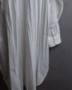 "ISSEY MIYAKE" Pleated design polyester long shirt