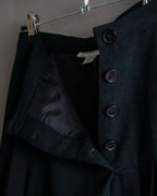 "Christian Dior" Wool draped pleated flared skirt